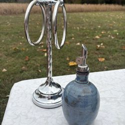Bathroom Soap Dispenser And Hand Towel Hanger