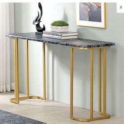 Calista Gold/Black Sofa Table