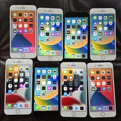 Lot Of 8 UNITS IPHONE 8 PLUS ALL FULLY UNLOCKED NO CRACKS NO SCRATCHES 