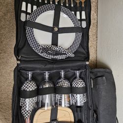 Picnic Gingham Set Backpack (read description)