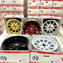 15” Rims 4x100 +20 Wheels 15x8 All 4 New $350