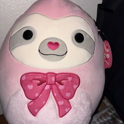 Squishmallow Large 14” Sloth. Easter basket. Plush. 