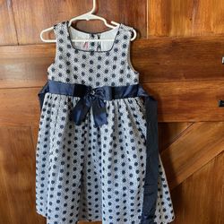 5T Navy And White Dress 