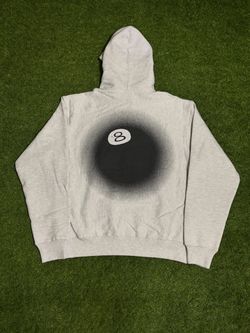 Grey 8 Ball Stussy Hoodie
