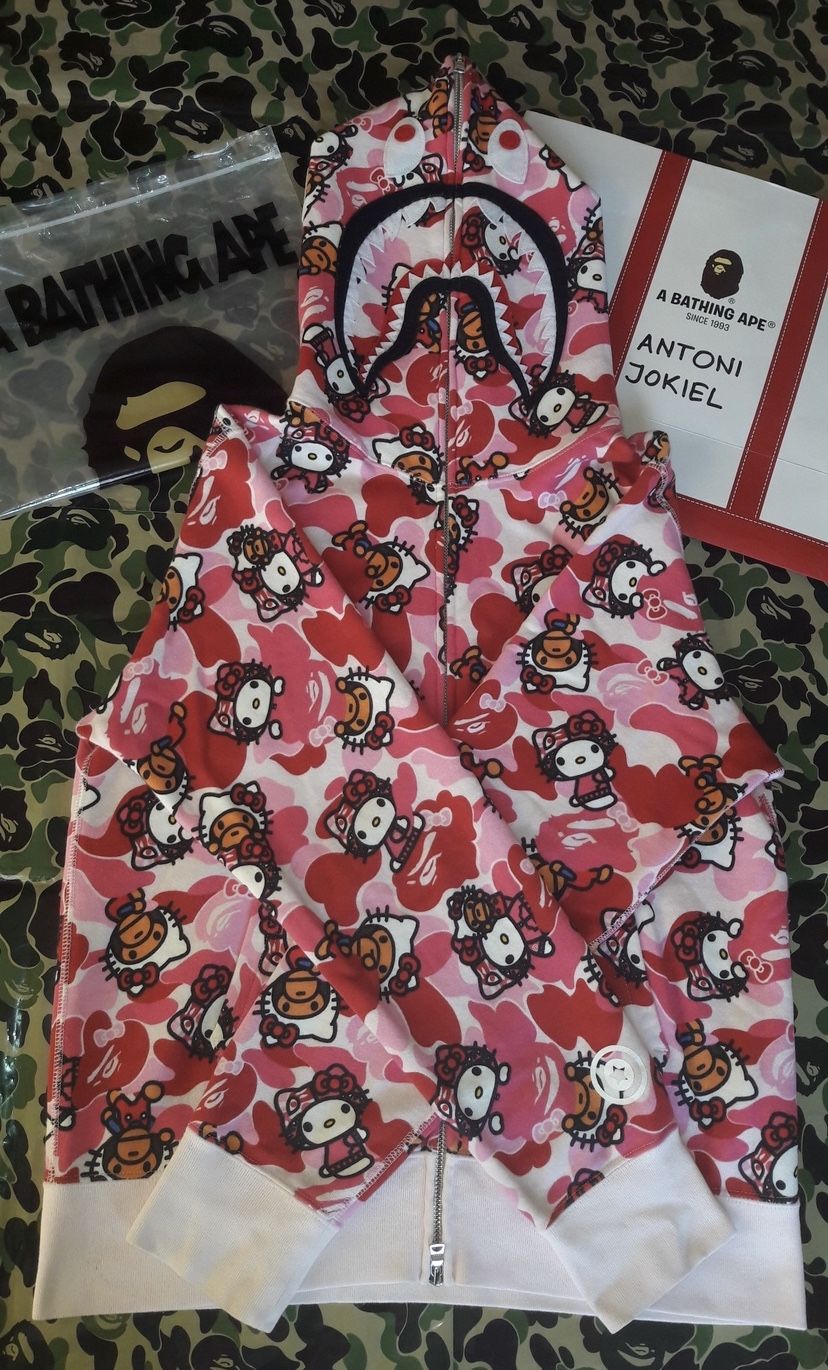 Bape x Hello Kitty Shark Camo Hoodie