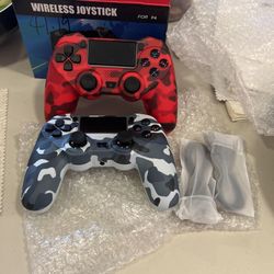 2 Pack Wireless Controller for PS4/Pro/PS3,Wireless Remote Gamepad with 1000mAh Battery | Double Shock | Audio | 6-Axis Motion Sensor | Share