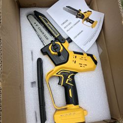 Mini Chainsaw for Dewalt 20V MAX Battery, Auto-Oiler,6-Inch  Brushless Cordless Pruning Chainsaw, Battery Powered Mini Chainsaw for Wood Cutting