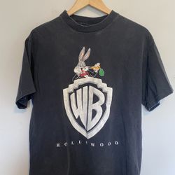 Vintage 1991 Warner Brothers Hollywood Bugs Bunny T Shirt Good Condition 