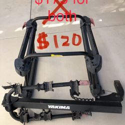 Yakima 4 bike w/ locking hitch plus ski/snowboard holder 