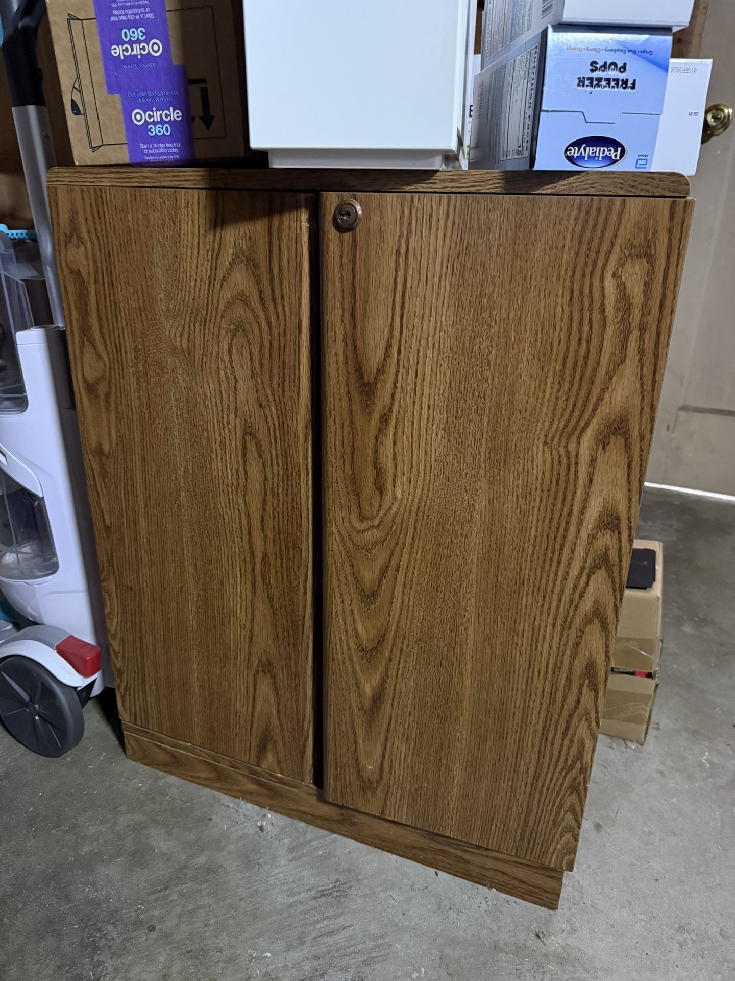 VHS Tape Wooden Storage Cabinet