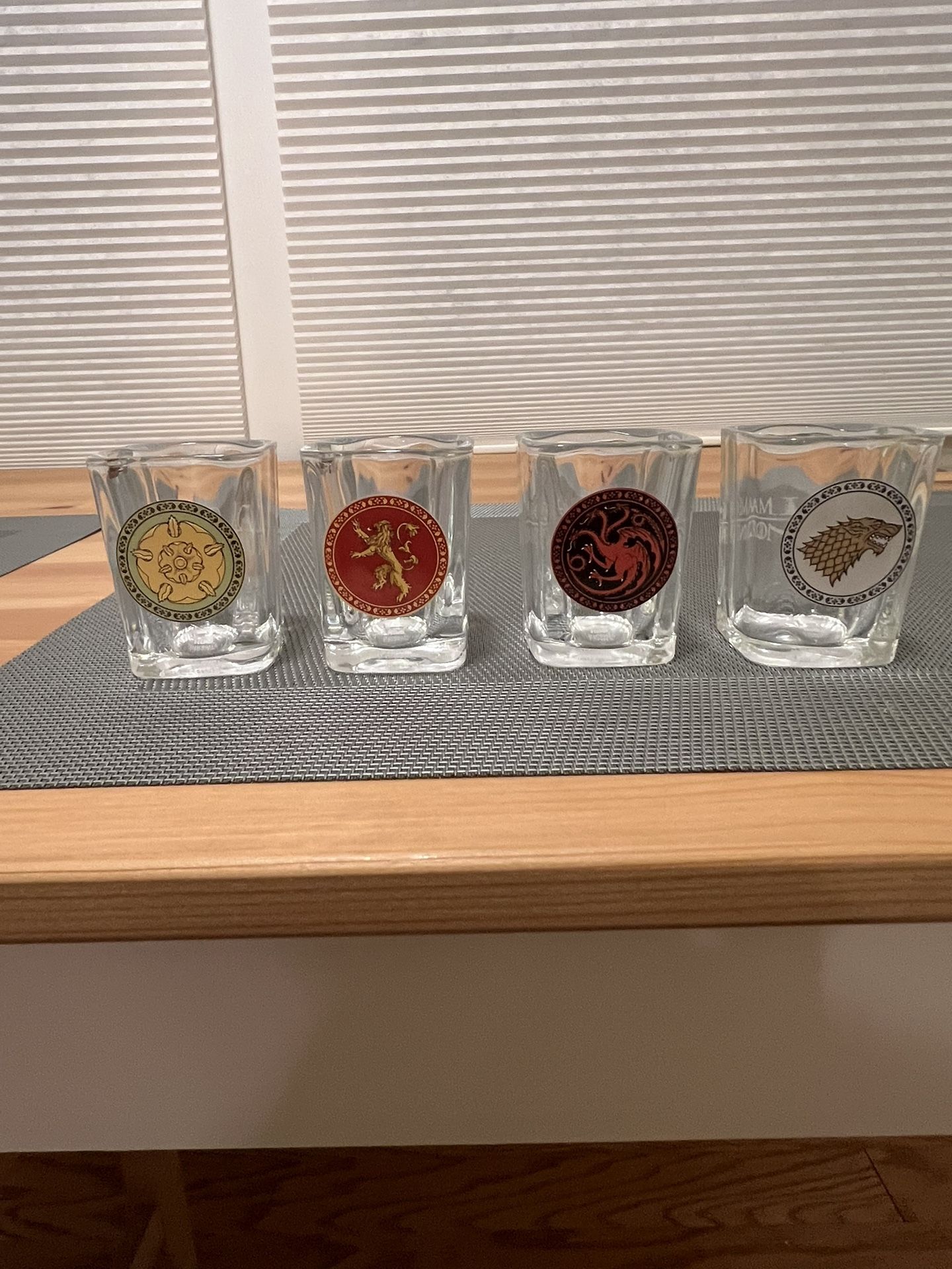 Game Of Thrones Shot Glasses Set Of Four (4)
