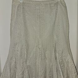 J.CREW RUFFLED POLKA DOT SKIRT- LIKE NEW 