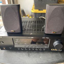 Receiver Music System Yamaha Receiver With Polk Speakers Works Great Sound Receiver Home Stereo MAKE AN OFFER!