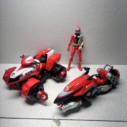 Power rangers SPD vehicle and red helio cycle