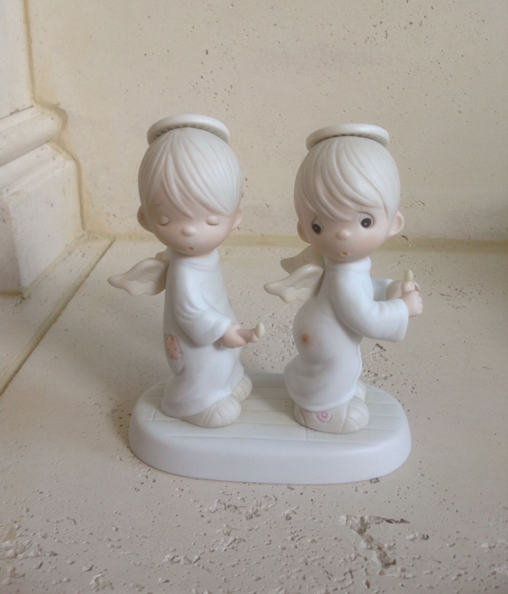 Precious Moments Jonathan and David 1982 Holy Smokes Enesco Imports E-2351