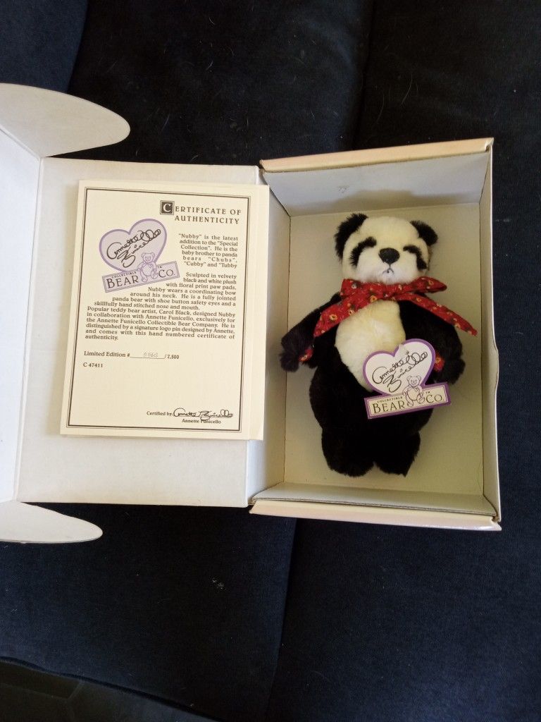 Annette Funicello Bear Co. Nubby With COA