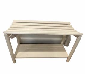 Pottery barn bench new in box entryway bench
