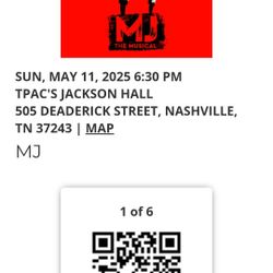 MJ The Musical... 6:30 TONIGHT! Half Price!