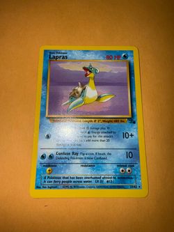 Lapras Pokémon Card Fossil Set 25/62