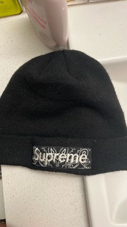 Supreme Paisley Box Logo Beanie Black