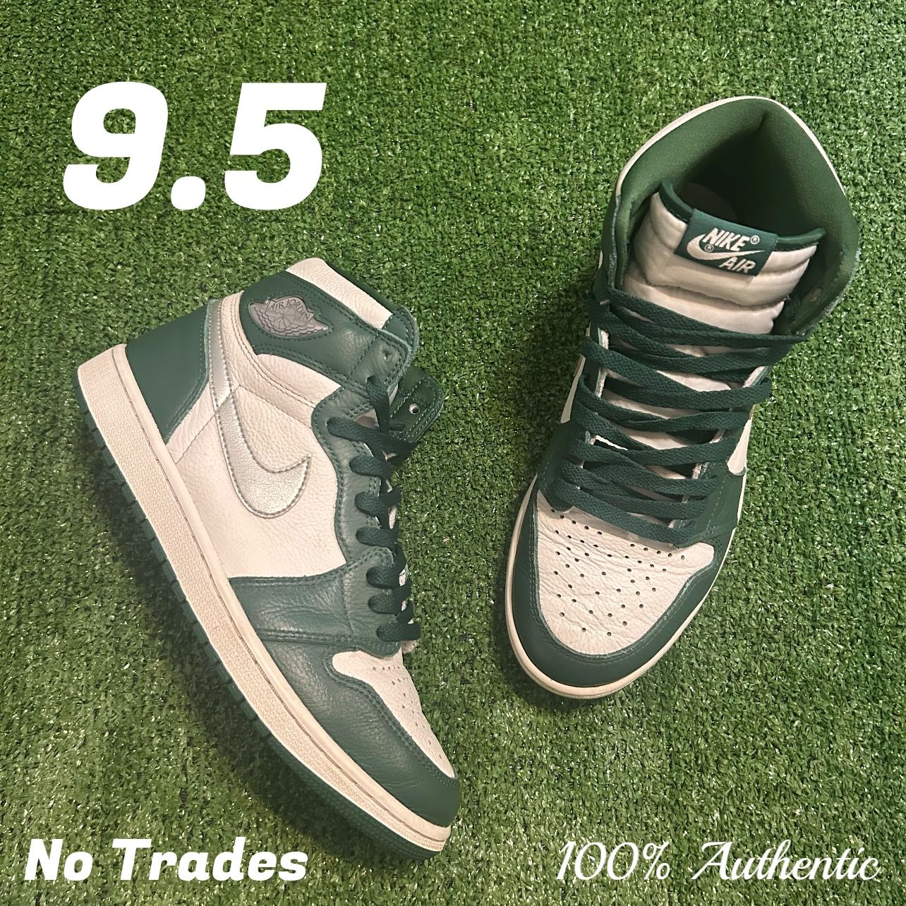 Size 9.5 Air Jordan 1 Retro High โGorge Greenโ ๐