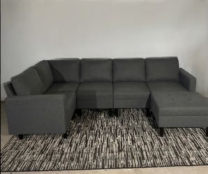 FREE DELIVERY (Quality Grey Storage Sectional)