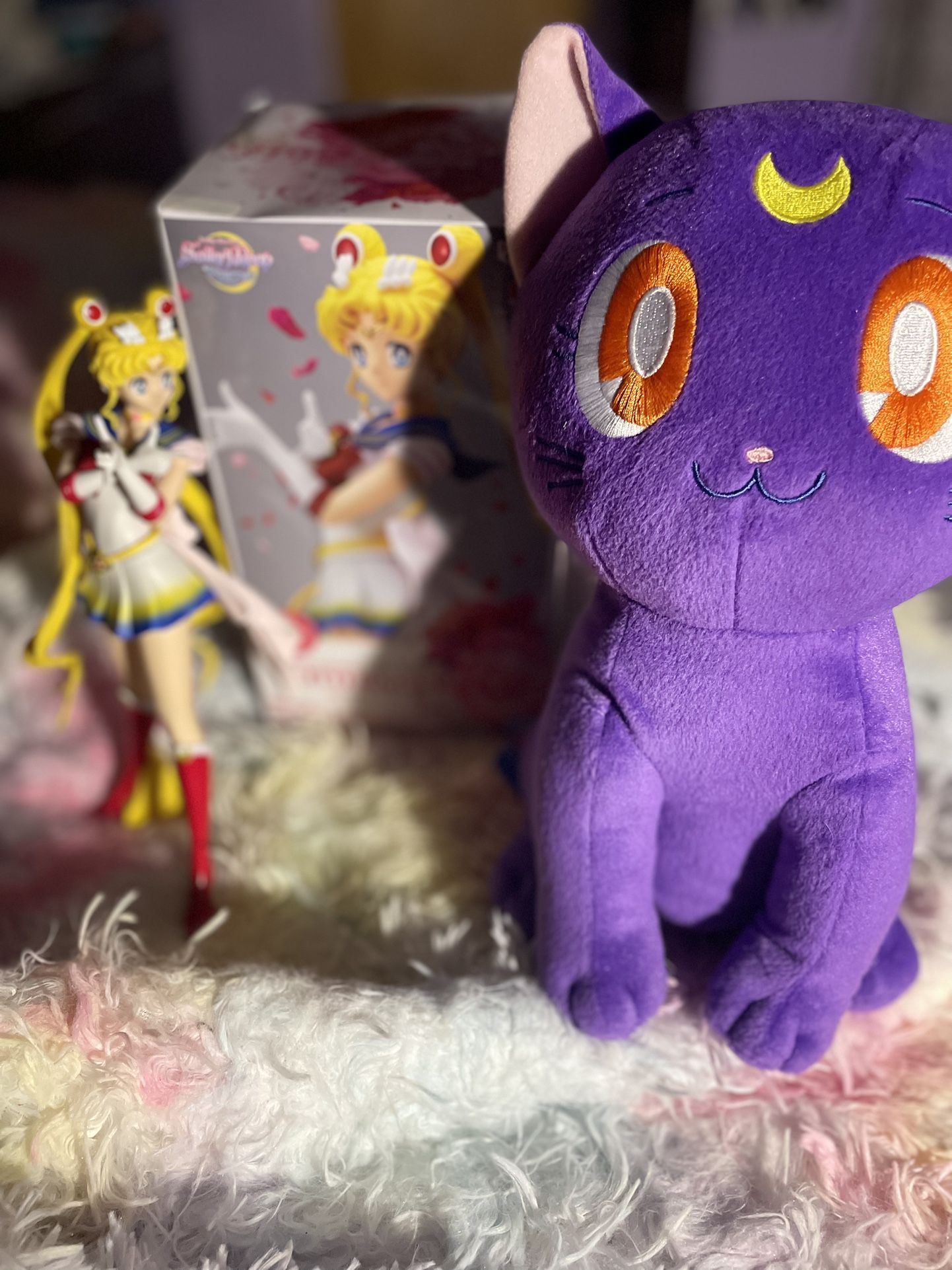 Sailor Moon Figure and Luna Plush