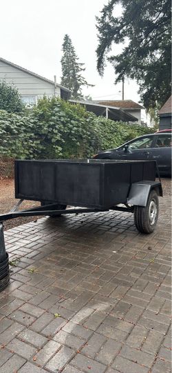 4x6 Black Utility Trailer Single Axle