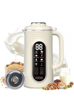 10 in 1 Nut Milk Maker Machine, 42oz IMD Screen Almond Milk Maker, Soy Milk Maker with Self-Cleaning, Delay Start, Keep Warm, Boil Water, Automatic Pl