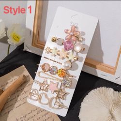 New! 8 PCS Macaron Pearl Fashion Hair Clips Set, Handmade Cute Hair Barrettes, Gifts for Women Girls Adult Decorative Party Wedding