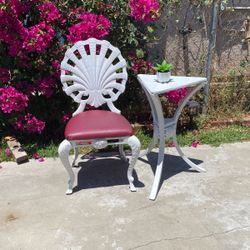 Chair Of Metal  And  Table  