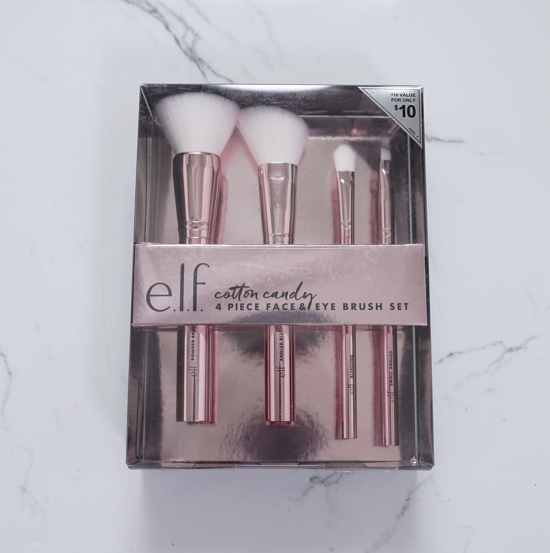 ELF Cotton Candy 4 Piece Face & Eye Brush Set (100% New & Authentic)