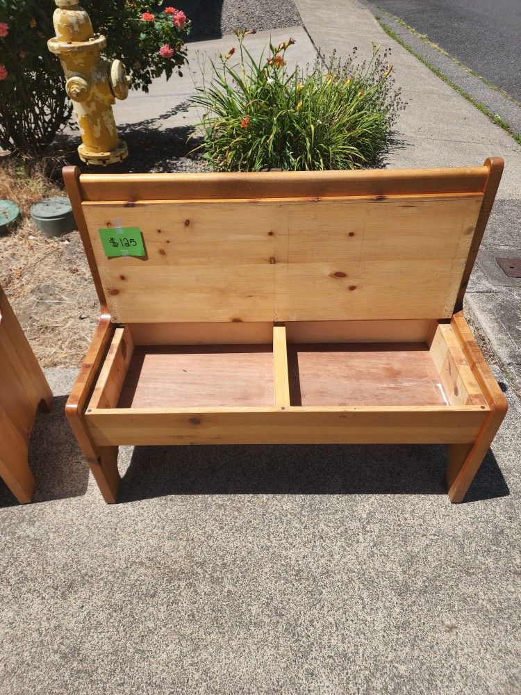 Wood Benches w/underseat Storage