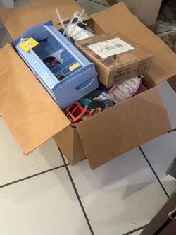 Large box of bulk  random toys