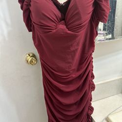  Burgundy Dress
