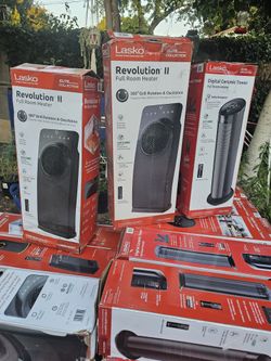 NEW EACH FOR SALE LASKO HEATER CERAMIC ROTATE FULL ROOM SIZE ENERGY SAVER, REMOTE CONTROL NEW MODELS FOR ANY QUESTION TEXT ME PLEASE HABLO ESPAÑOL THA