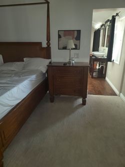 2  bedside tables solid wood