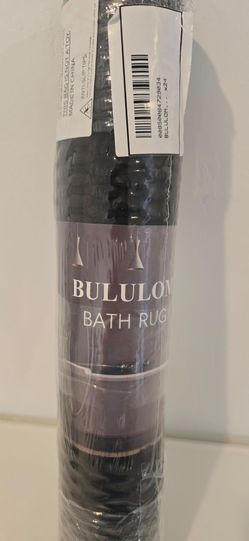 NEW Black Bathroom Rug Non Slip Washable Super Absorbent Thin 16" x 24"