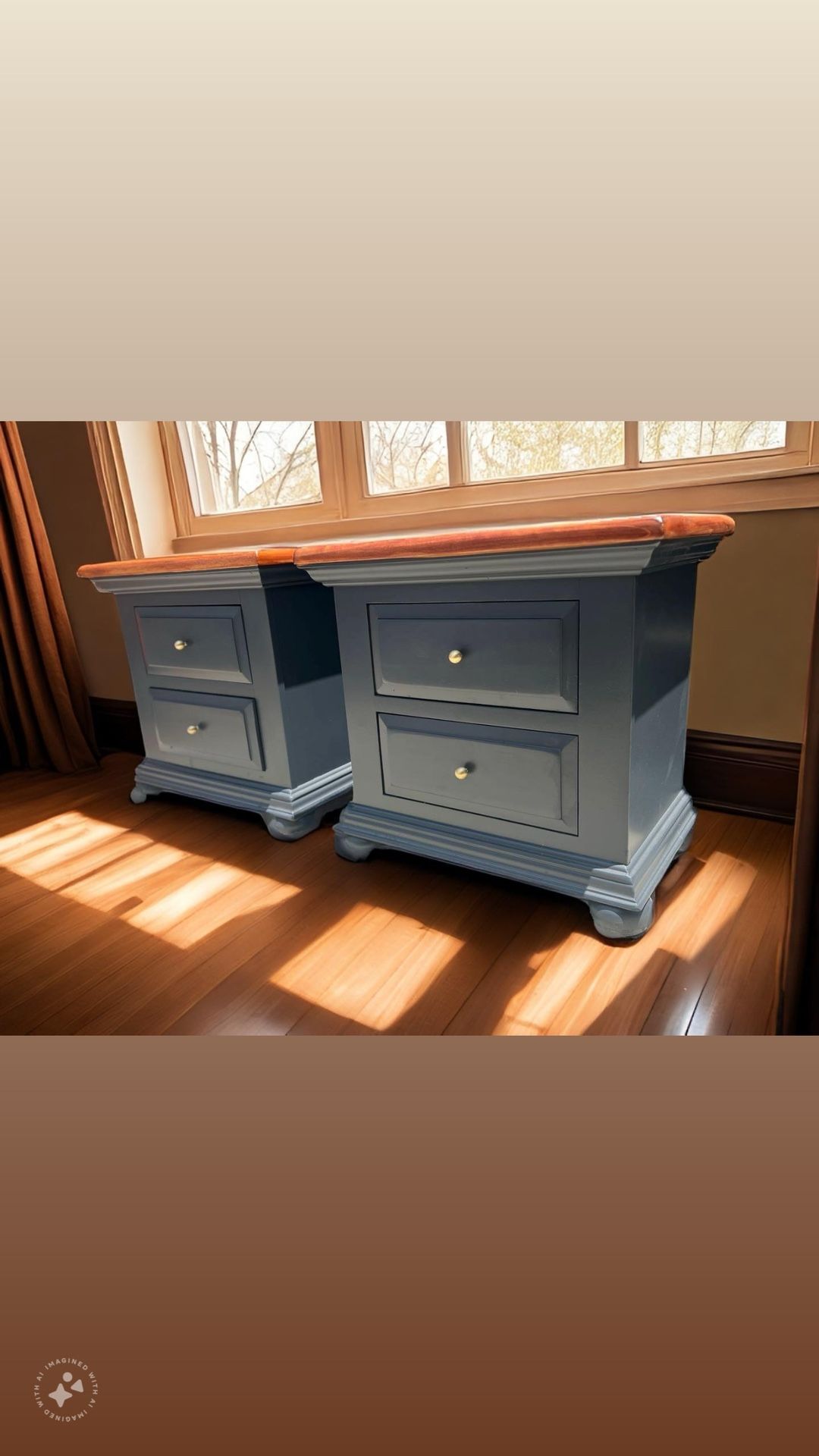 Broyhill Nightstand Pair Refurbished