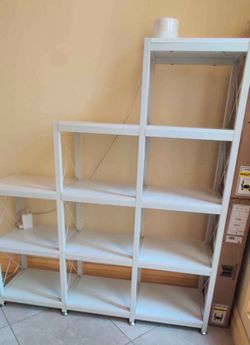 Step bookcase (metal frame & process wood) bookshelf