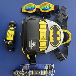 Loungefly DC 85th Anniversary Batman Small Dog Back Pack + Accessories