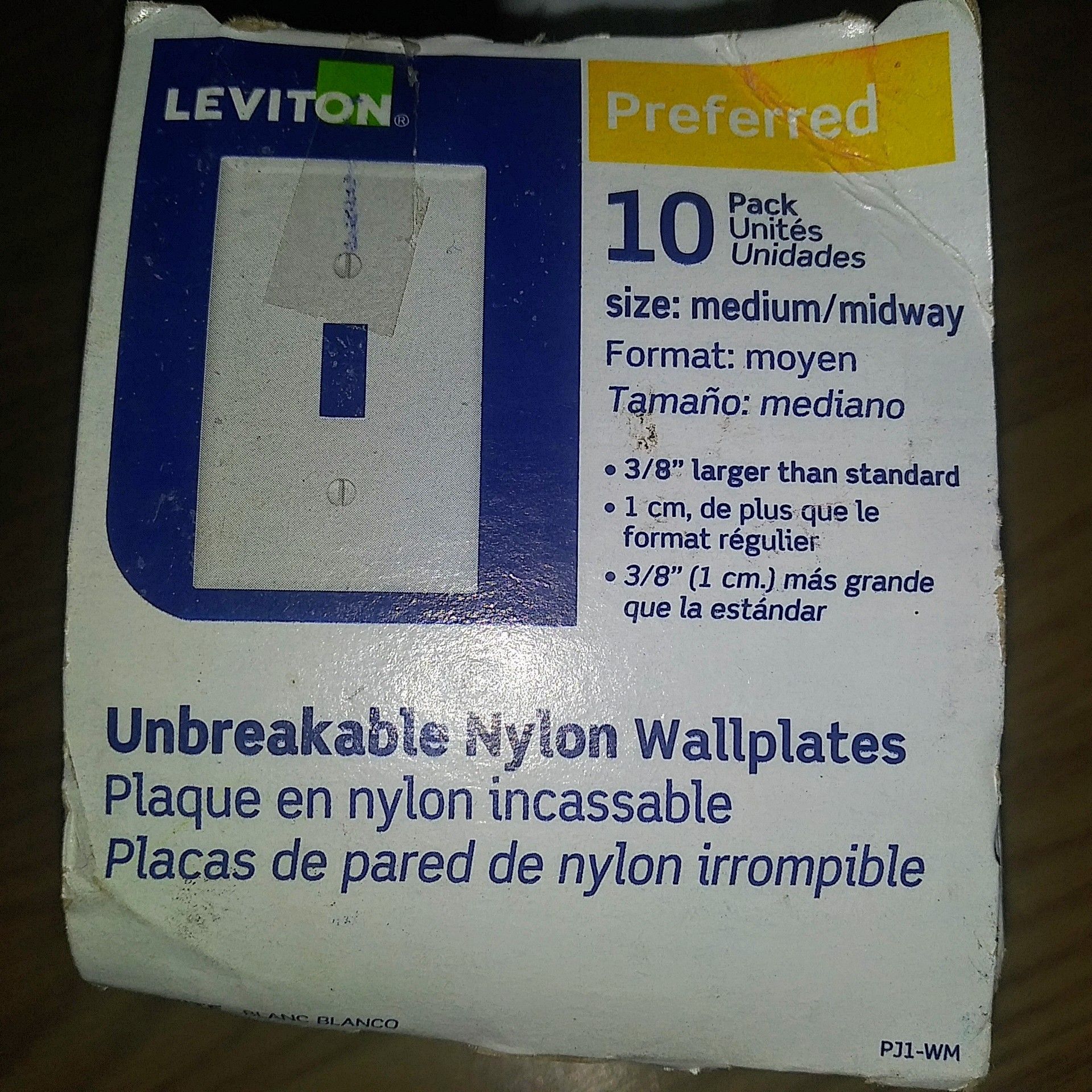 Leviton Preferred Nylon Wallplates 10 Pack