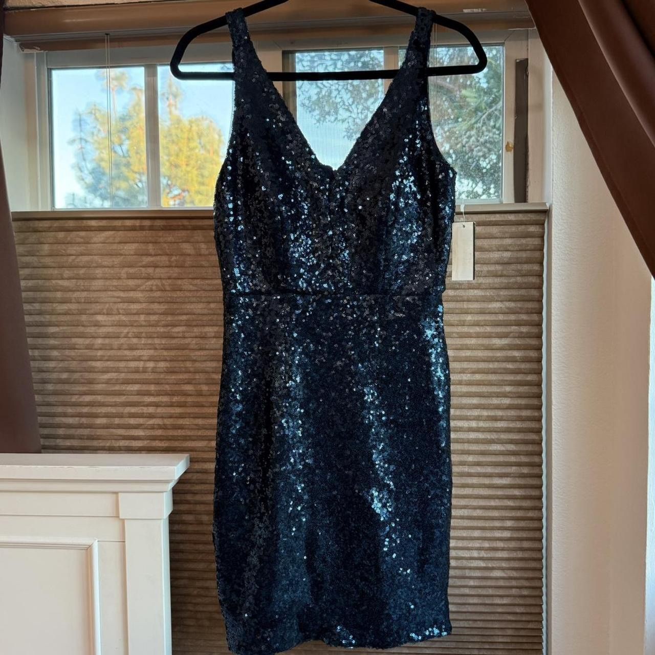 NW Nightway Teal sequin bodycon dress