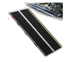 Portable Wheelchair Ramp 6FT, Seamless Non-Slip Aluminum Ramps for Wheelchairs for Home,