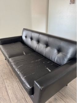 Faux Leather Couch