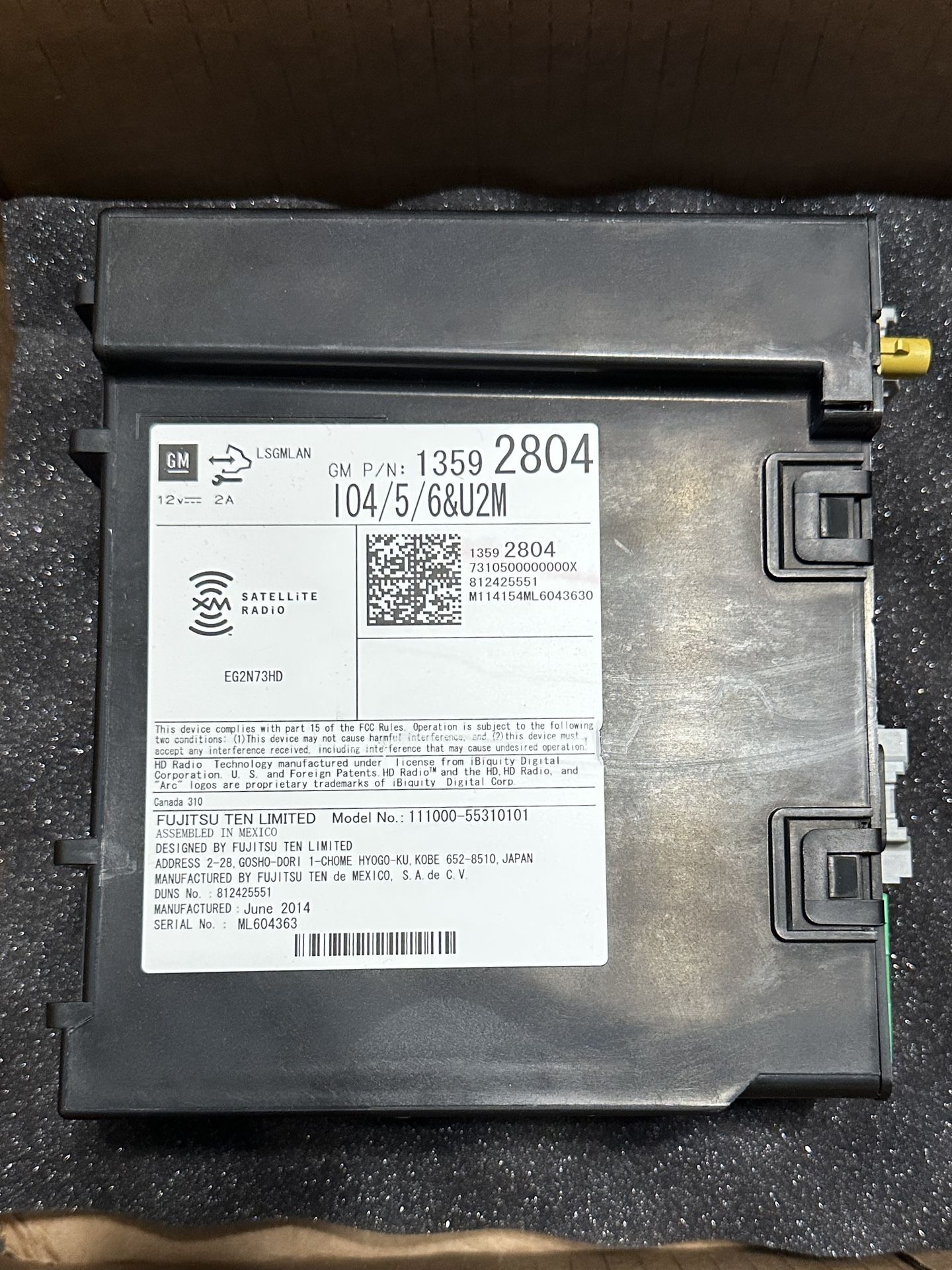 2013-2015 BUICK CADILLAC CHEVY GMC XM Satellite Radio Receiver 1(contact info removed)