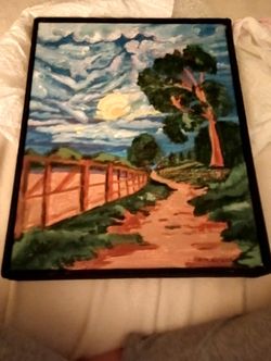 A Sunrise On A Country Road Painting