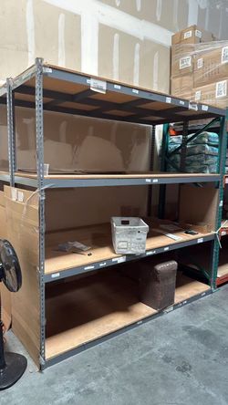 Heavy Duty Storage Shelving Racks Lot (8ft H by 2 ft Deep by 8 ft wide)- Pick Up Only