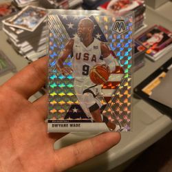 Dwayne Wade 2019-20 Panini Mosaic No. 259 USA Silver Mosaic Prizm 