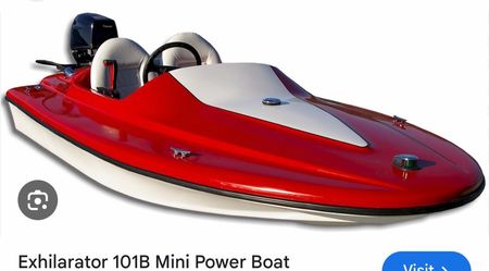 SMALL 2-MAN MINI POWERBOAT  with TRAILER